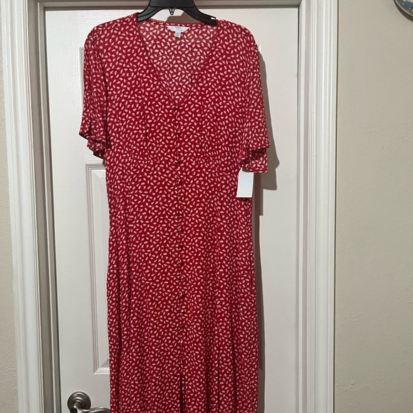 Time and Tru Dresses & Skirts - NWT TIme and Tru red and white midi dress